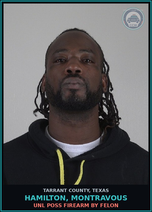 Booking mugshot of Hamilton, Montravous in Tarrant County