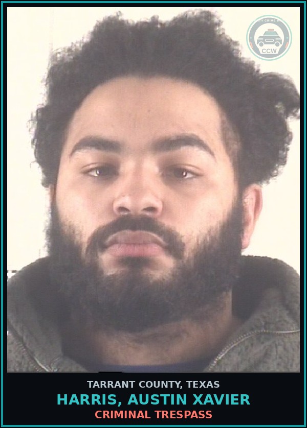 Booking mugshot of Harris, Austin Xavier in Tarrant County