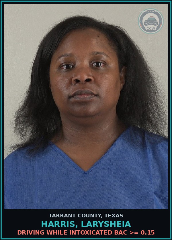 Booking mugshot of Harris, Larysheia in Tarrant County