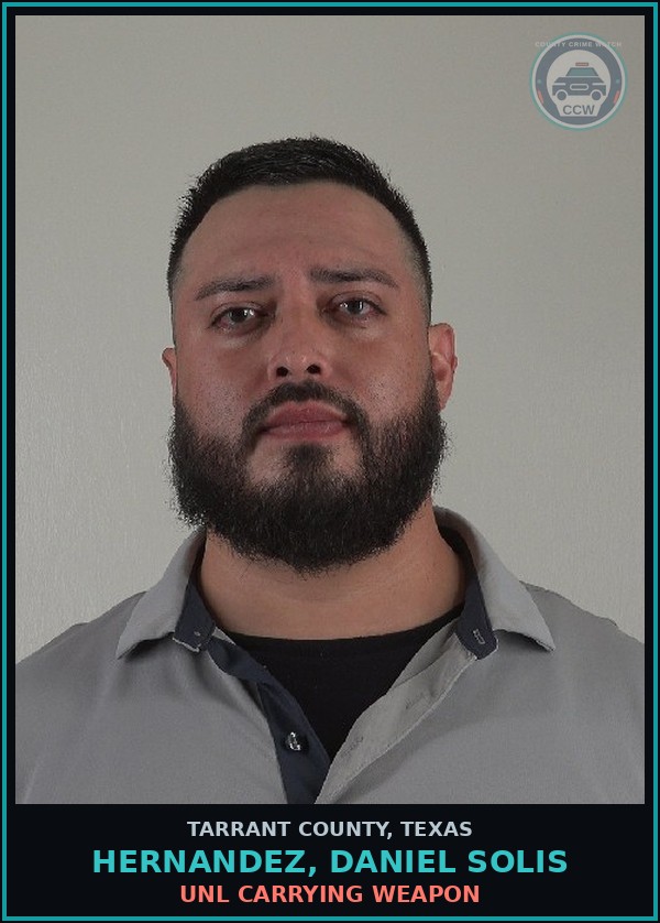 Booking mugshot of Hernandez, Daniel Solis in Tarrant County