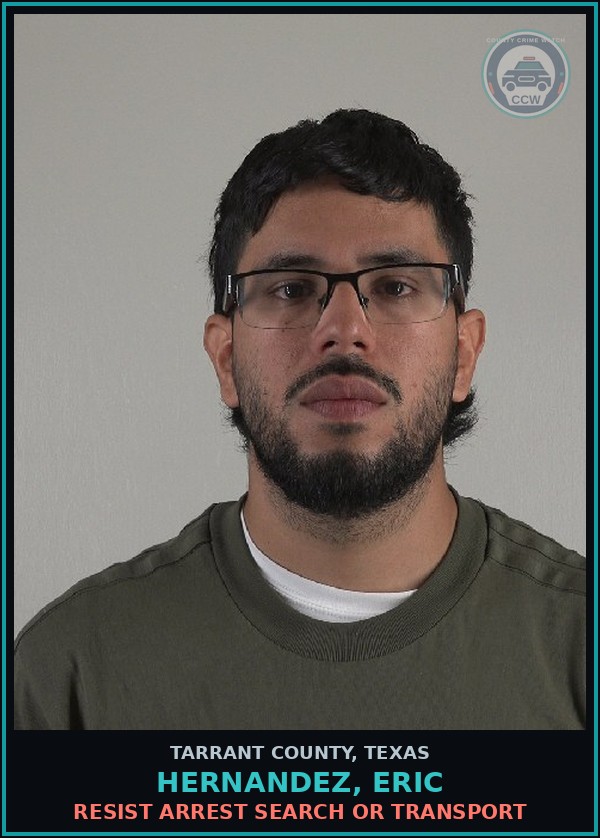Booking mugshot of Hernandez, Eric in Tarrant County