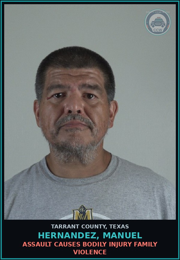 Booking mugshot of Hernandez, Manuel in Tarrant County