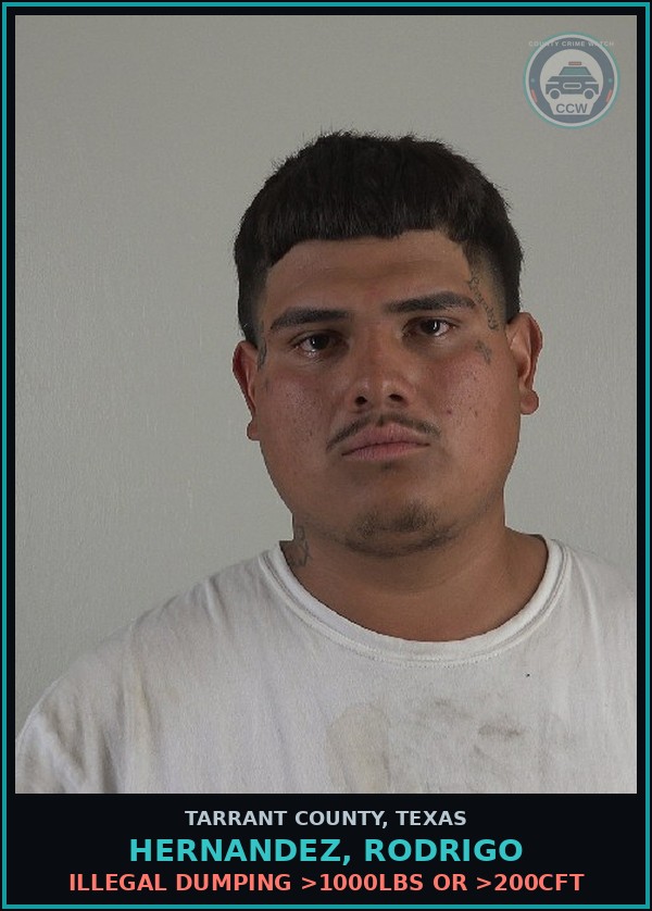 Booking mugshot of Hernandez, Rodrigo in Tarrant County