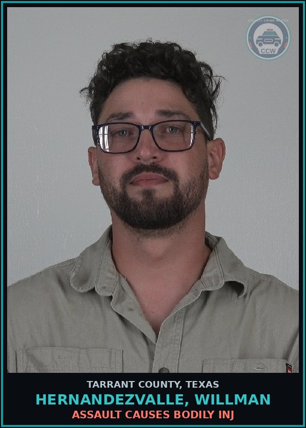 Booking mugshot of Hernandezvalle, Willman in Tarrant County