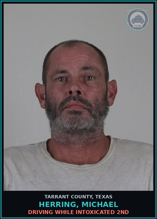 Booking mugshot of Herring, Michael in Tarrant County