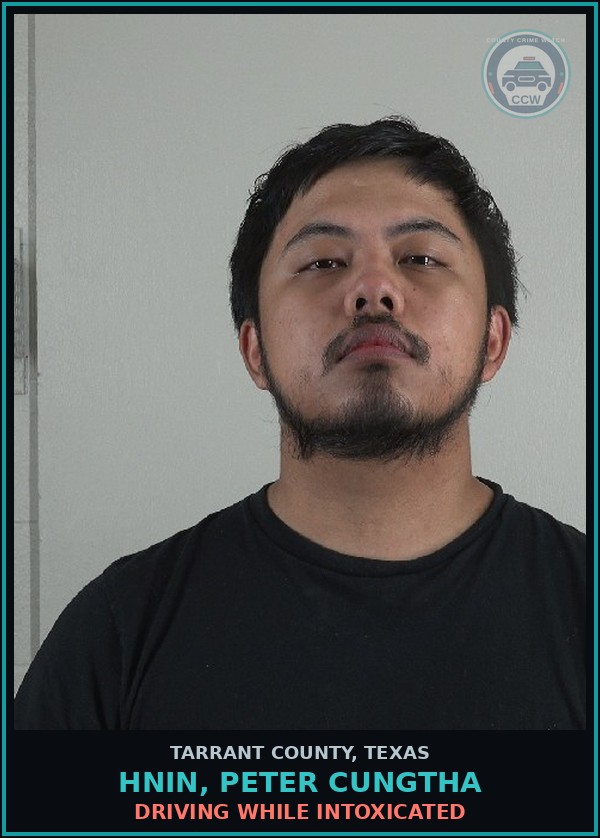 Booking mugshot of Hnin, Peter Cungtha in Tarrant County
