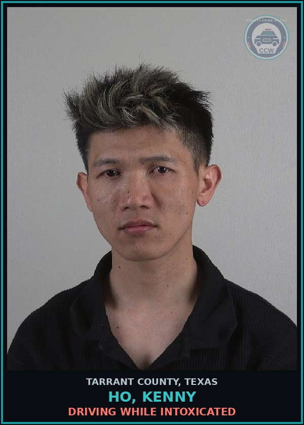 Booking mugshot of Ho, Kenny in Tarrant County