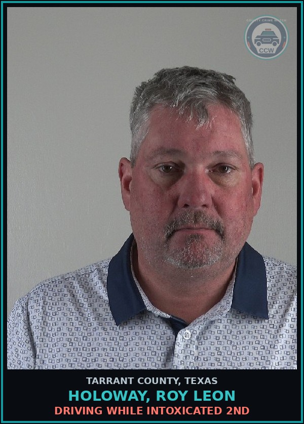 Booking mugshot of Holoway, Roy Leon in Tarrant County