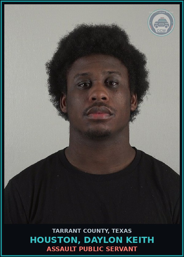 Booking mugshot of Houston, Daylon Keith in Tarrant County