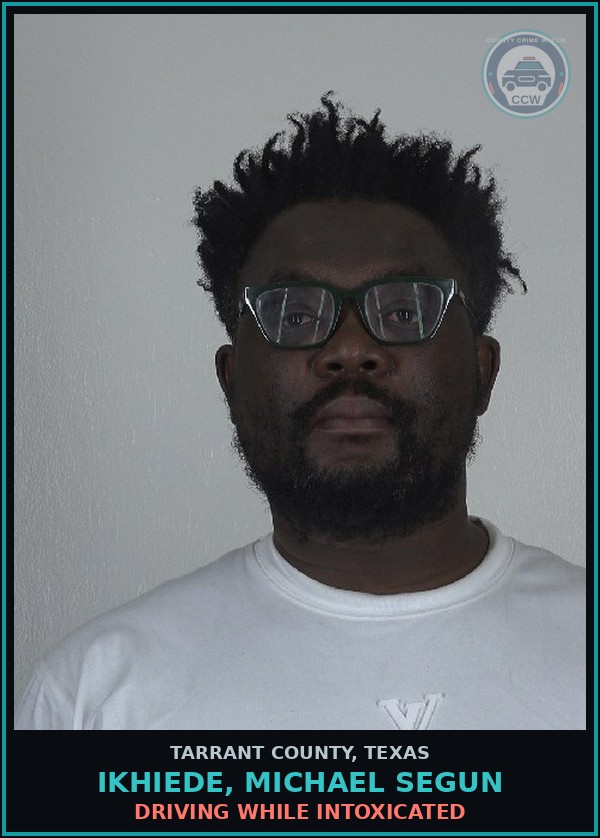 Booking mugshot of Ikhiede, Michael Segun in Tarrant County