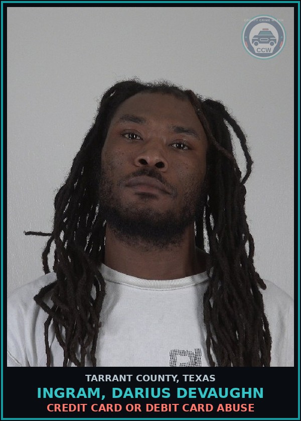 Booking mugshot of Ingram, Darius Devaughn in Tarrant County