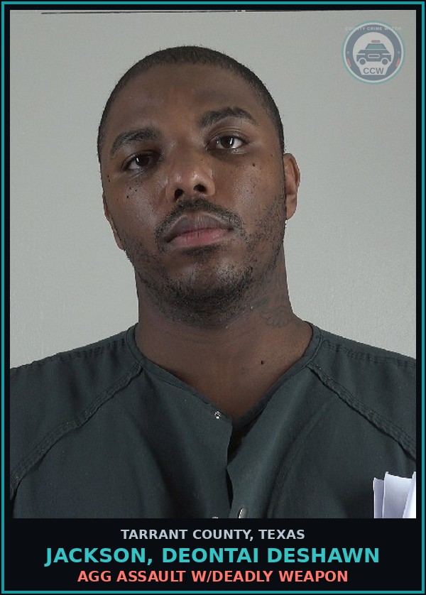 Booking mugshot of Jackson, Deontai Deshawn in Tarrant County