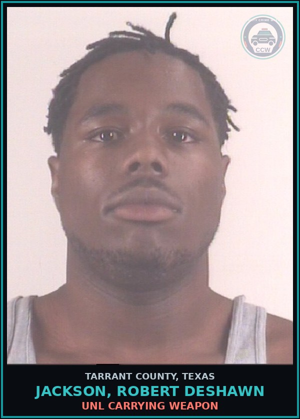 Booking mugshot of Jackson, Robert Deshawn in Tarrant County
