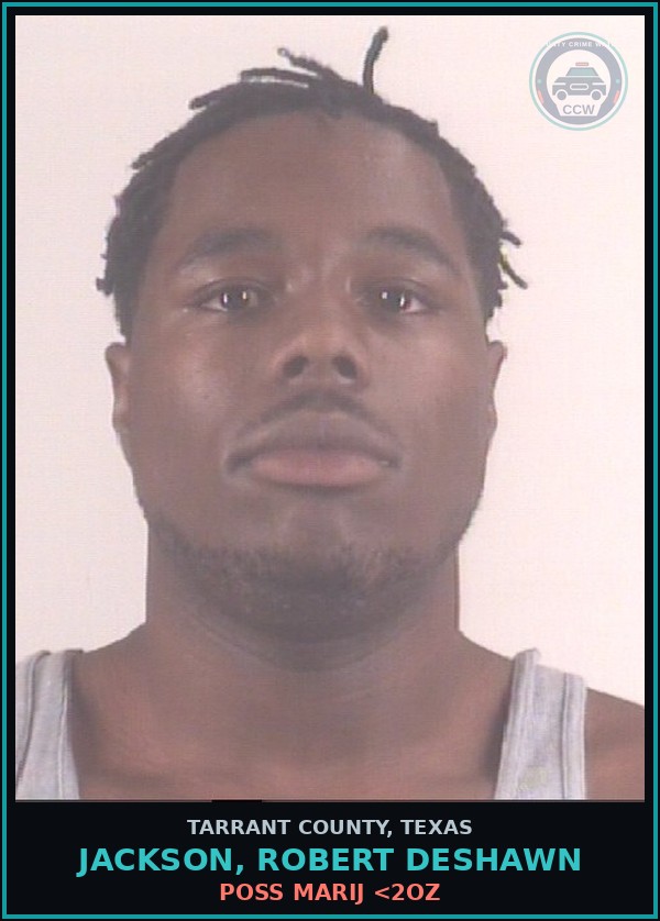Booking mugshot of Jackson, Robert Deshawn in Tarrant County