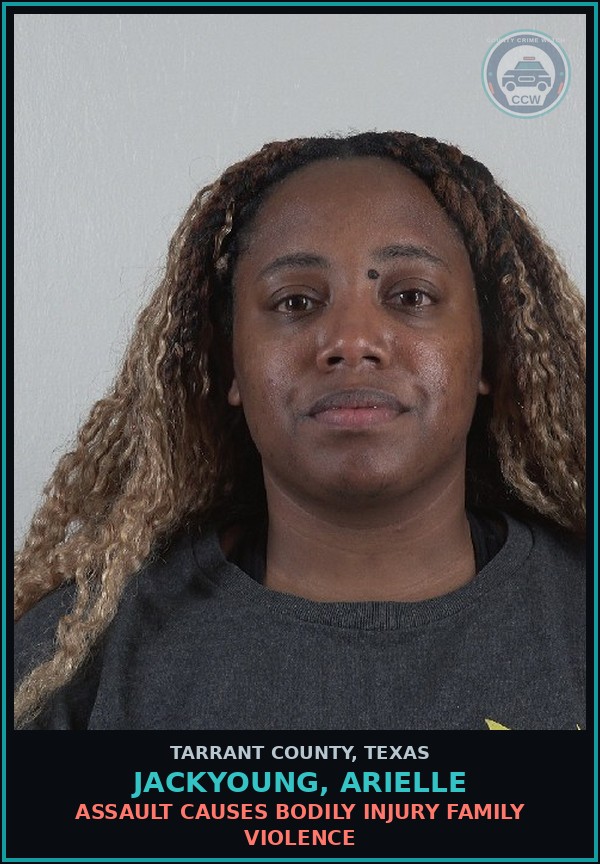 Booking mugshot of Jackyoung, Arielle in Tarrant County