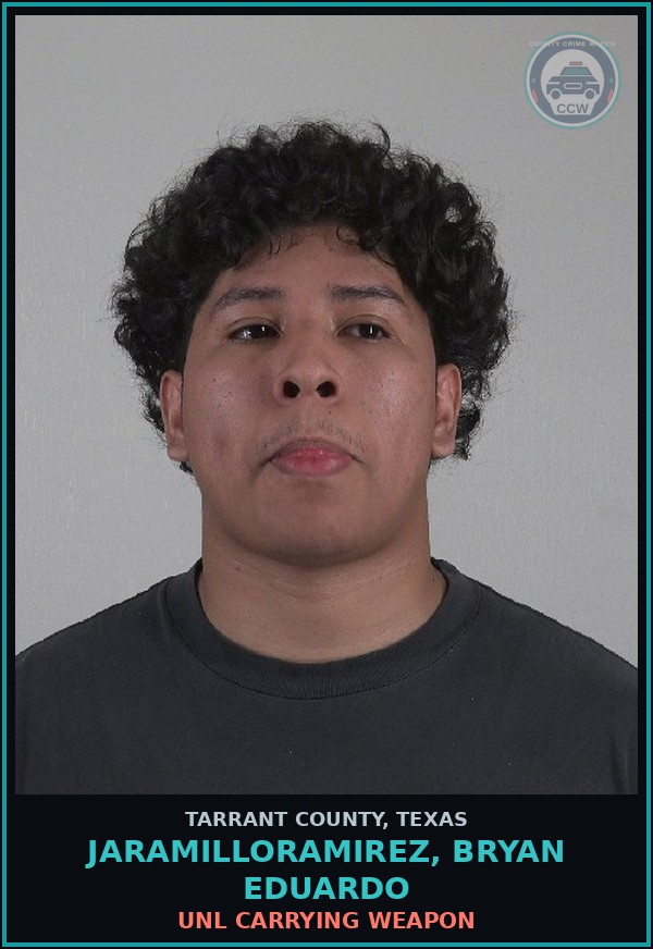 Booking mugshot of Jaramilloramirez, Bryan Eduardo in Tarrant County