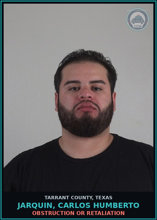 Booking mugshot of Jarquin, Carlos Humberto in Tarrant County