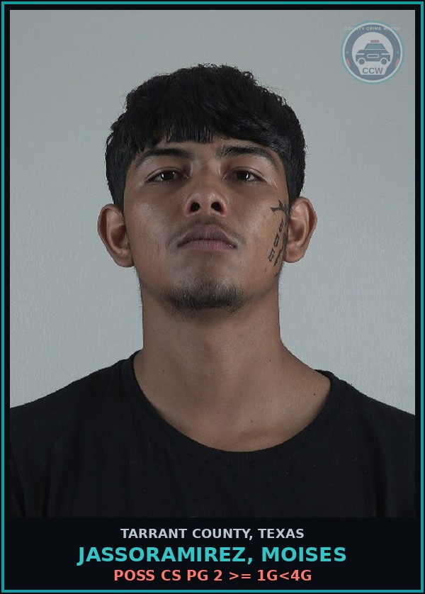 Booking mugshot of Jassoramirez, Moises in Tarrant County