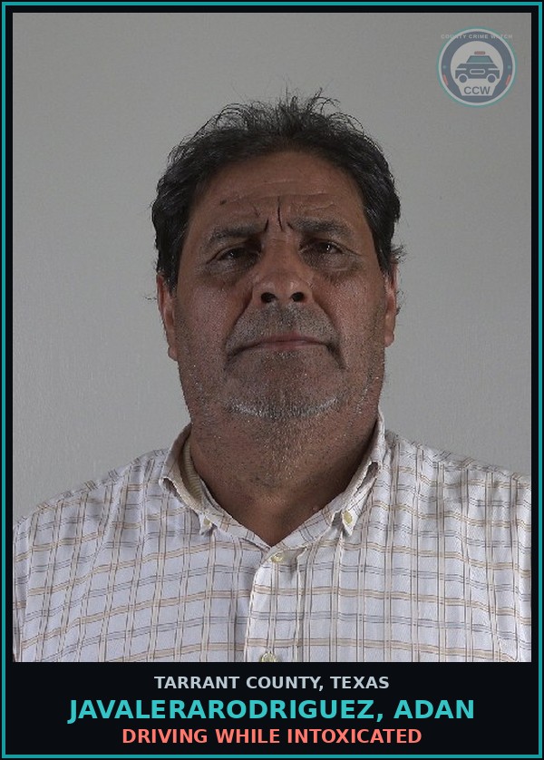 Booking mugshot of Javalerarodriguez, Adan in Tarrant County