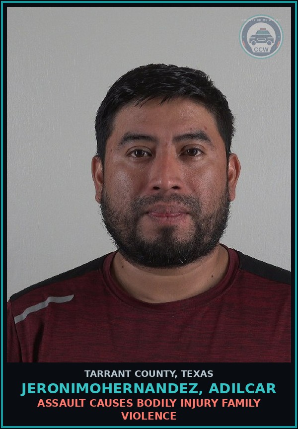 Booking mugshot of Jeronimohernandez, Adilcar in Tarrant County