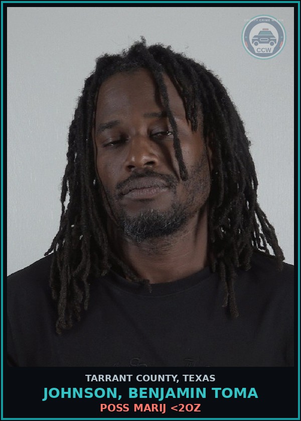 Booking mugshot of Johnson, Benjamin Toma in Tarrant County