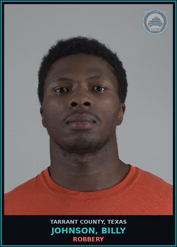 Booking mugshot of Johnson, Billy in Tarrant County