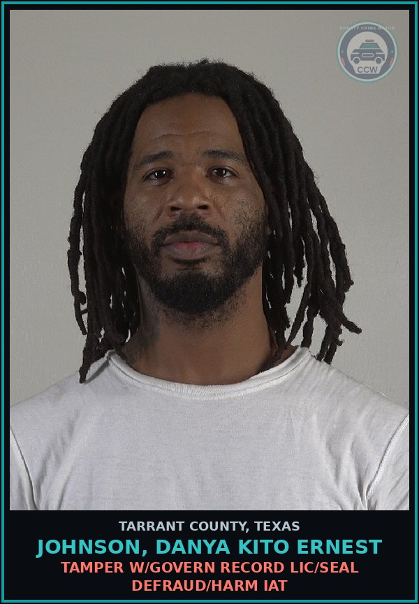 Booking mugshot of Johnson, Danya Kito Ernest in Tarrant County