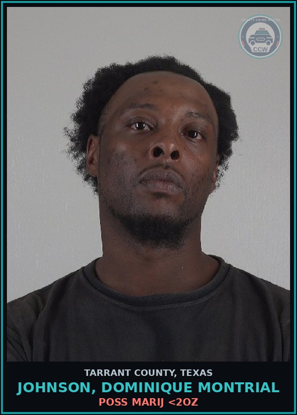 Booking mugshot of Johnson, Dominique Montrial in Tarrant County