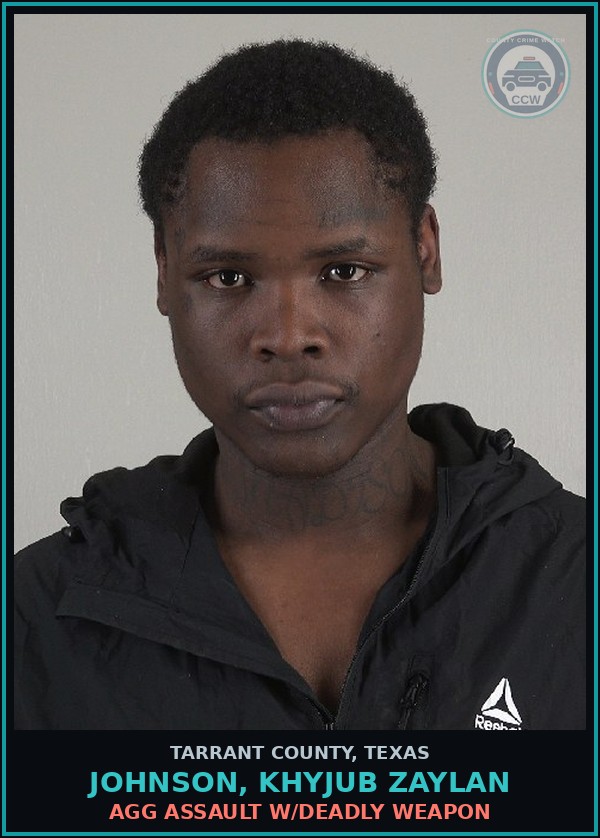 Booking mugshot of Johnson, Khyjub Zaylan in Tarrant County