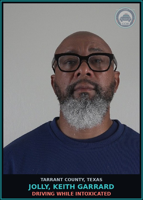 Booking mugshot of Jolly, Keith Garrard in Tarrant County