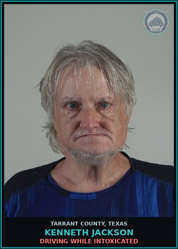 Booking mugshot of Kenneth Jackson in Tarrant County