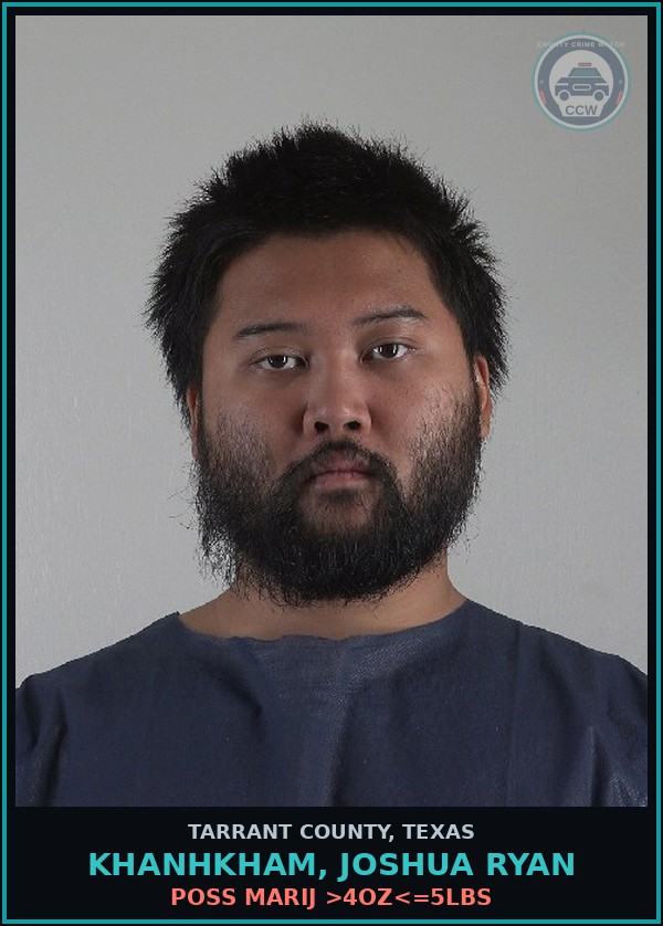 Booking mugshot of Khanhkham, Joshua Ryan in Tarrant County