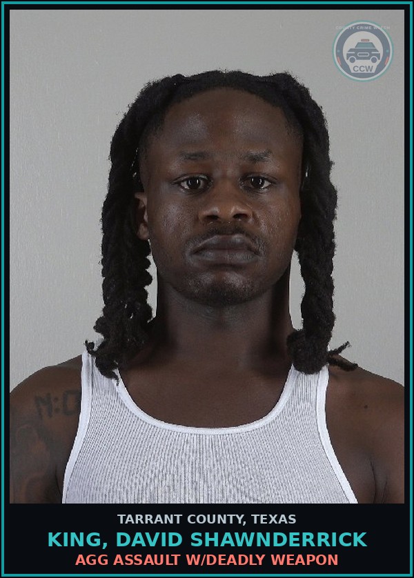 Booking mugshot of King, David Shawnderrick in Tarrant County