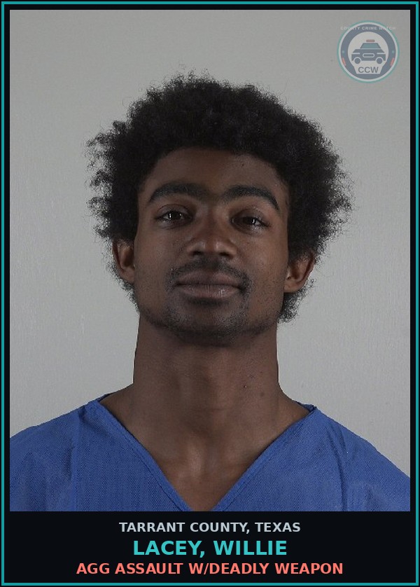 Booking mugshot of Lacey, Willie in Tarrant County