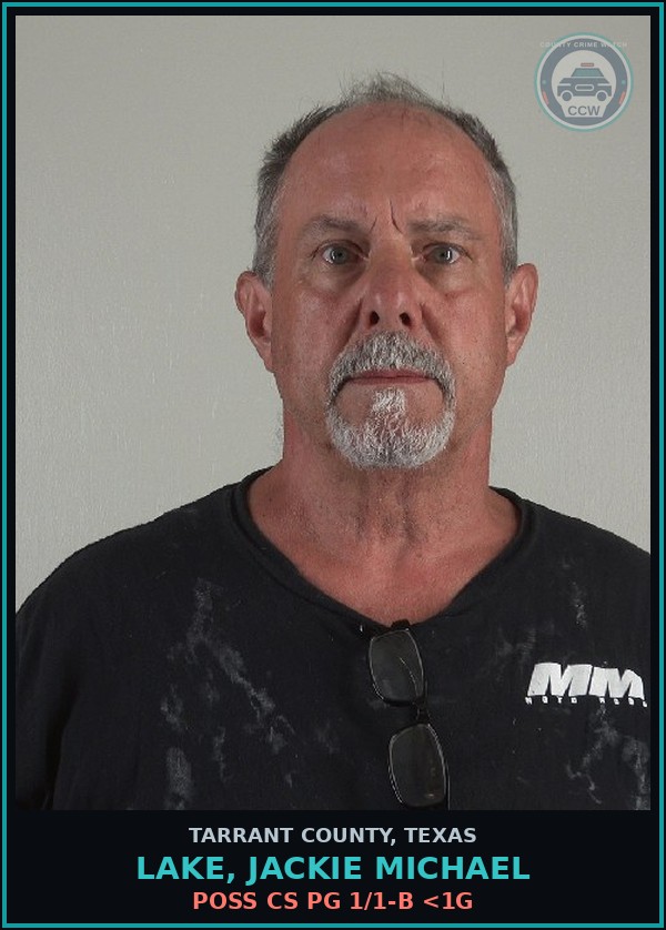 Booking mugshot of Lake, Jackie Michael in Tarrant County