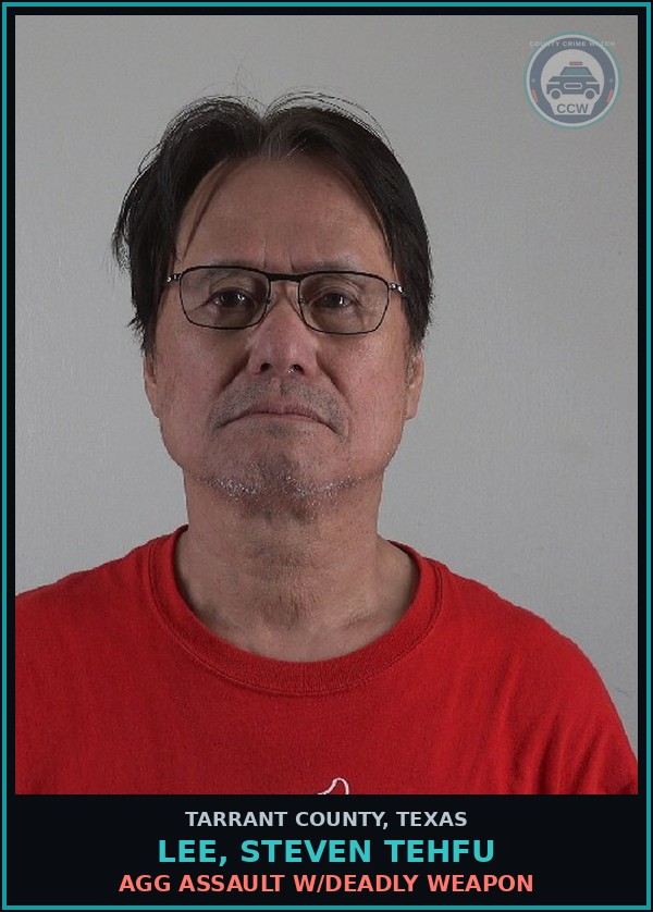 Booking mugshot of Lee, Steven Tehfu in Tarrant County