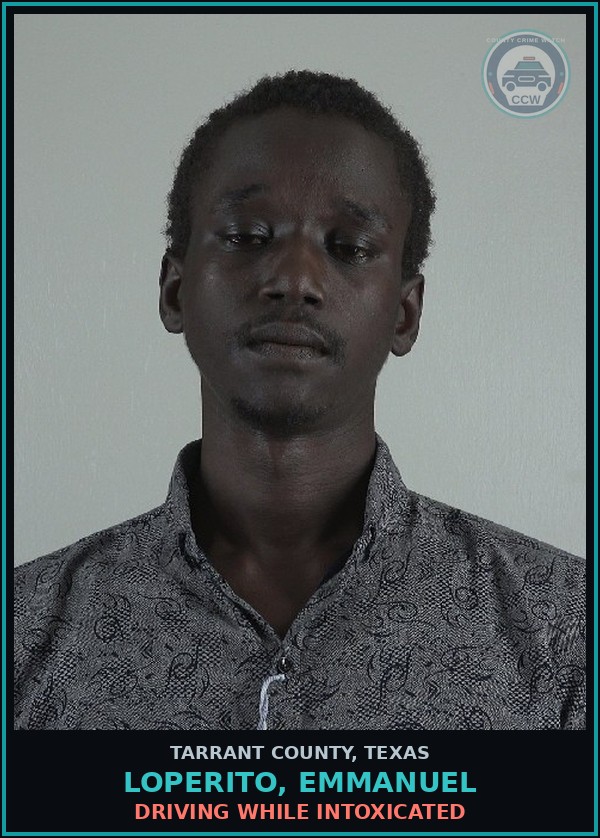 Booking mugshot of Loperito, Emmanuel in Tarrant County