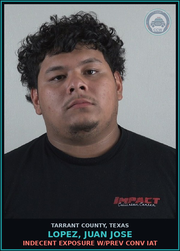 Booking mugshot of Lopez, Juan Jose in Tarrant County