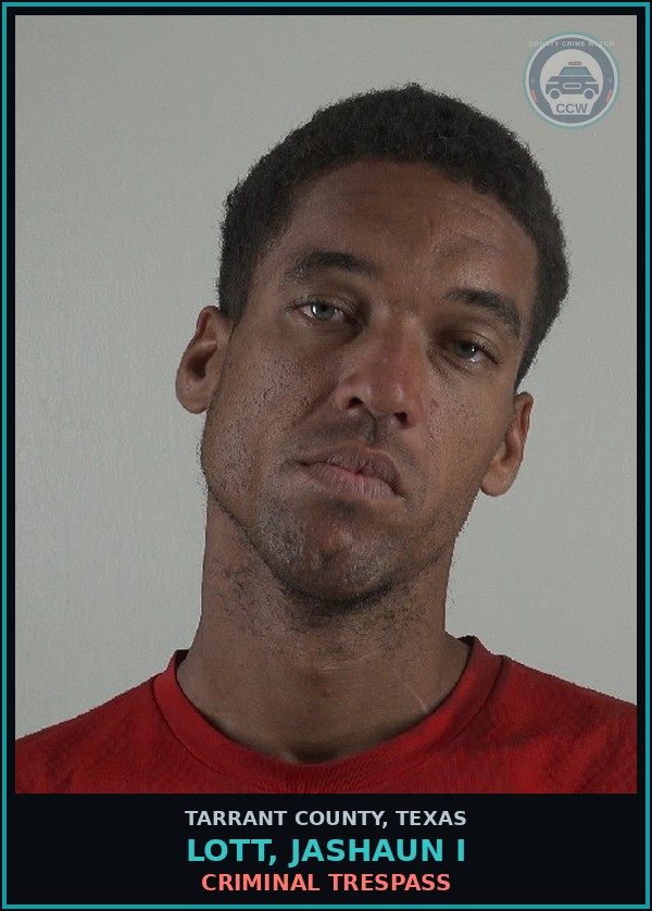 Booking mugshot of Lott, Jashaun I in Tarrant County