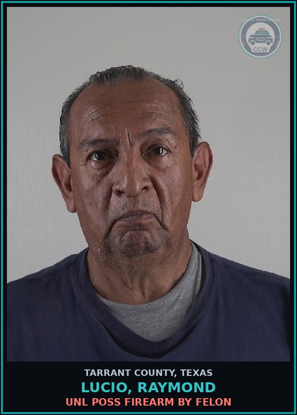 Booking mugshot of Lucio, Raymond in Tarrant County