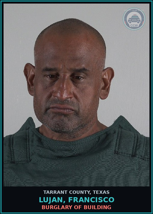 Booking mugshot of Lujan, Francisco in Tarrant County