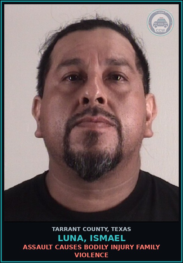 Booking mugshot of Luna, Ismael in Tarrant County