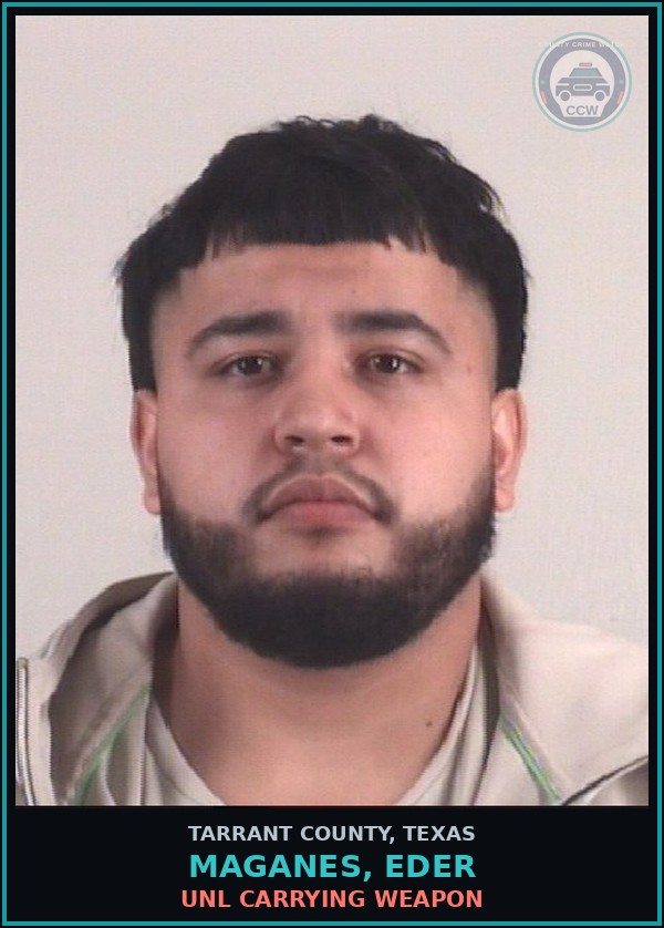 Booking mugshot of Maganes, Eder in Tarrant County