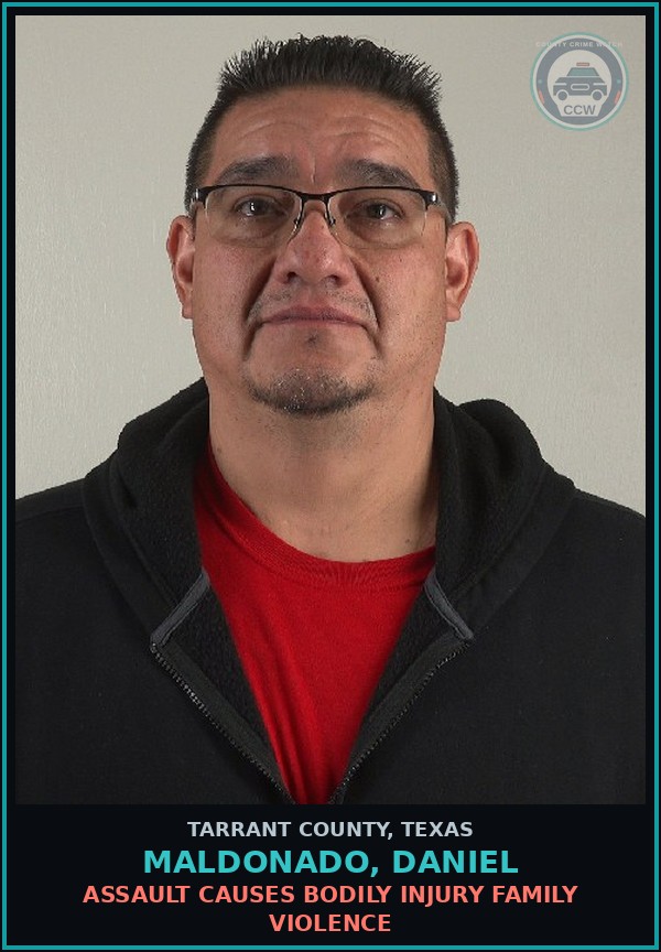Booking mugshot of Maldonado, Daniel in Tarrant County