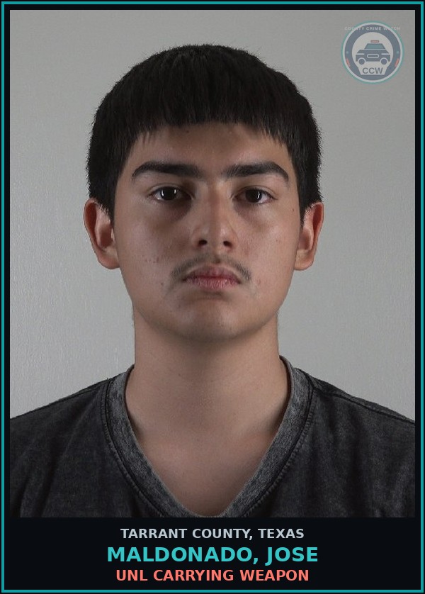 Booking mugshot of Maldonado, Jose in Tarrant County
