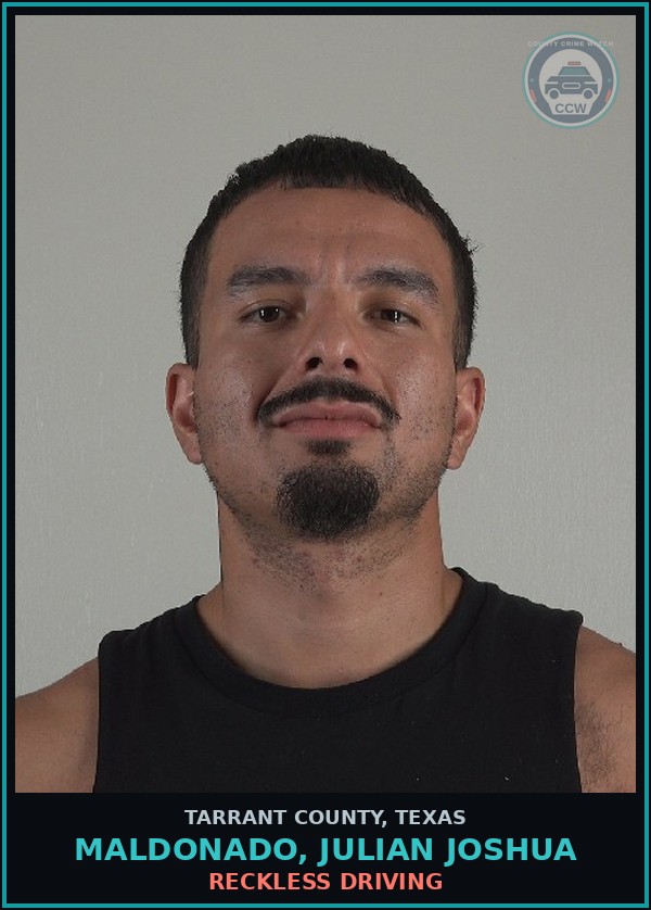 Booking mugshot of Maldonado, Julian Joshua in Tarrant County