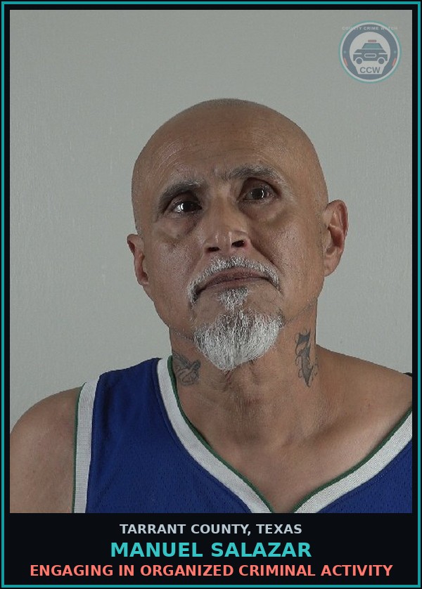 Booking mugshot of Manuel Salazar in Tarrant County