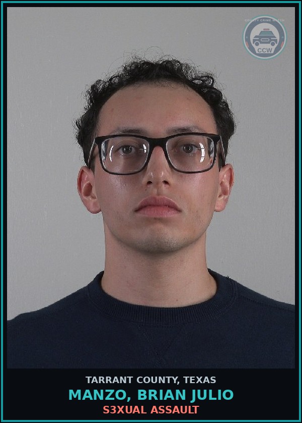 Booking mugshot of Manzo, Brian Julio in Tarrant County