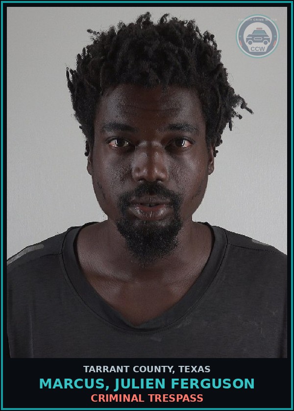 Booking mugshot of Marcus, Julien Ferguson in Tarrant County