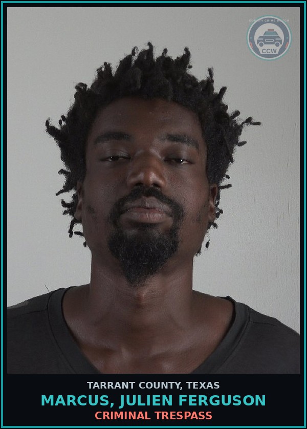 Booking mugshot of Marcus, Julien Ferguson in Tarrant County